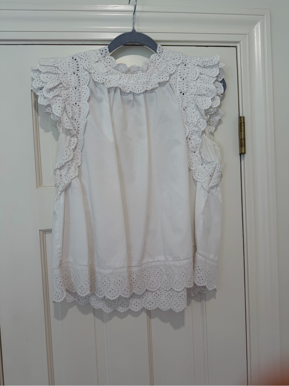 Sea New York White Eyelet Blouse Size 4